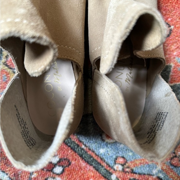 Nude Suede Ankle Boots - Picture 6 of 7